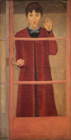 Autoritratto alla finestra, 1935, olio su tela, cm. 108,5x57