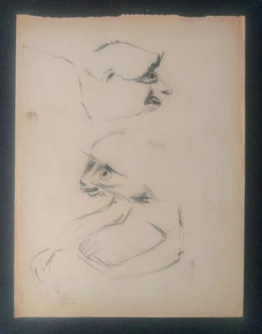 Studio per scimmie, Carboncino o matita su carta?, 27,5x20,5 cm