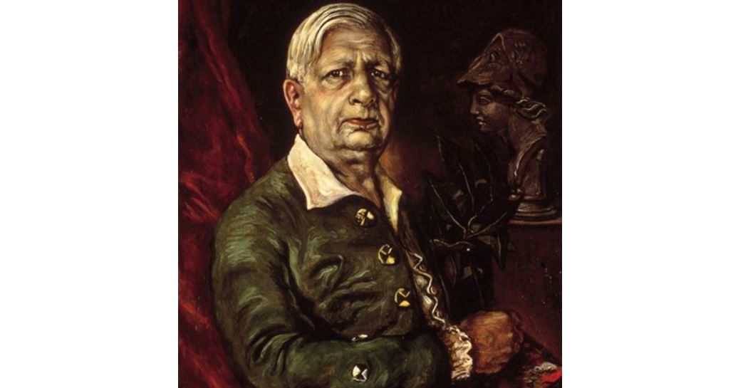 Giorgio de Chirico: Autoritratto con testa di Minerva - olio su tela Giorgio de Chirico: Autoritratto con testa di Minerva - olio su tela