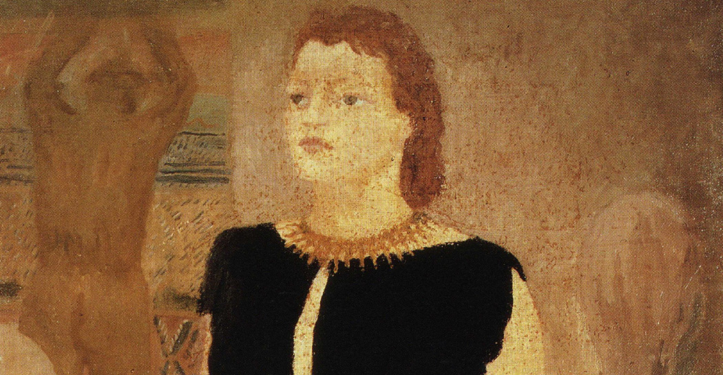 Mario Mafai, Ritratto di Antonietta nello studio di scultura, 1934  Olio su tela cm 192x100, dettaglio