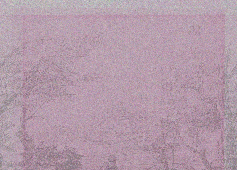 Friedrich Preller, Paesaggio laziale, 1827-1831, inchiostro su carta, inv. AM 2079