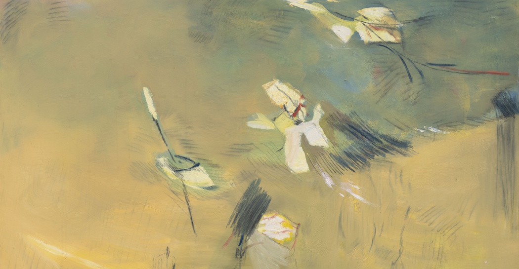 Elisa Montessori, Campi Elisi, olio e grafite su tela, 142,5 x 122,5 cm, 1994 Particolare