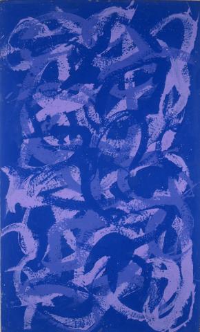 Composizione, 1969-  tempera su tela, cm 100x60