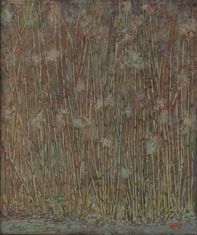 Garth Speight, Il boschetto di bambù a Villa Torlonia, acrilico, cm. 42x60