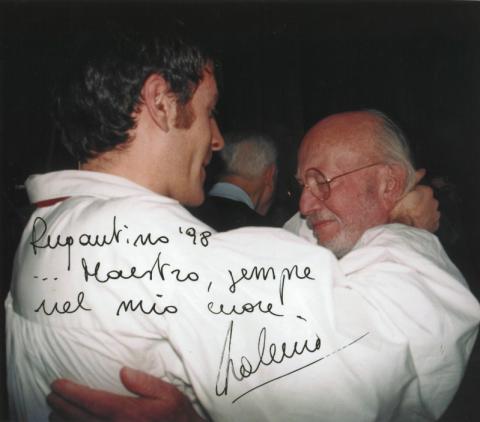 Armando Trovajoli con Valerio Mastandrea_Archivio Mariapaola Trovajoli