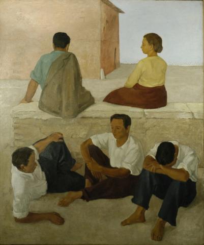 Emanuele Cavalli, Meriggio, 1935, Olio su tela, cm 175x145