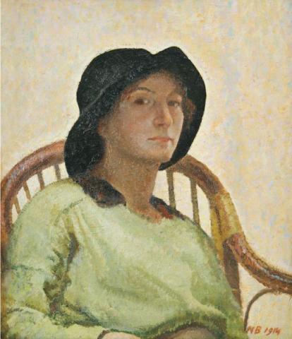 Nino Bertoletti, Pasquarosa con il cappello nero, olio su tavola, 1914, Collezione Carlo Fabrizio Carli, Roma