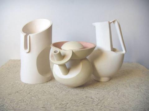 Enrico Pinto - I vasi “comunicanti” Terracotta a engobbio - 2002 particolare