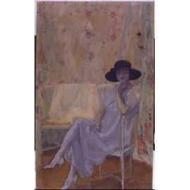 Camillo Innocenti Vestito viola (1923) olio su tela