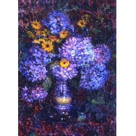 Enrico Lionne Ortensie 1911 olio su tela Enrico Lionne Ortensie 1911 olio su tela